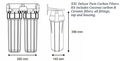 XL Deluxe Twin Carbon & Ceramic Water Filter